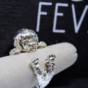 Dog Fever Hug Ring Sterling Silver Bichon Frise